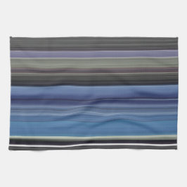 Abstracte #1: Blauw en grijs Theedoek