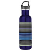 Abstracte #1: Blauw en grijs Waterfles (Voorkant)