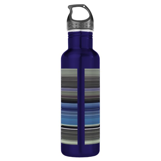Abstracte #1: Blauw en grijs Waterfles (Achterkant)