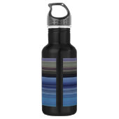 Abstracte #1: Blauw en grijs Waterfles (Achterkant)