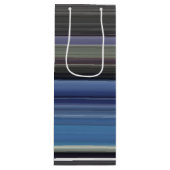 Abstracte #1: Blauw en grijs Wijn Cadeautas (Voorkant)