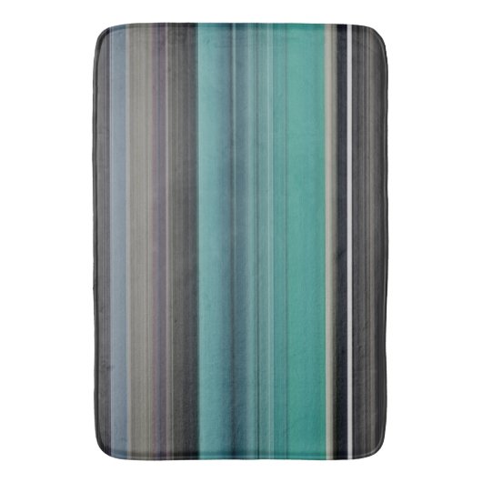 Abstracte #1: Blauwgroen en grijs Badmat (Voorkant Verticaal)