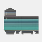 Abstracte #1: Blauwgroen en grijs Bedankdoosjes (Uitgevouwen)