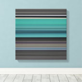 Abstracte #1: Blauwgroen en grijs Canvas Afdruk (Insitu (Houten vloer))