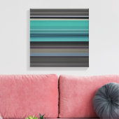 Abstracte #1: Blauwgroen en grijs Canvas Afdruk (Insitu (Woonkamer))