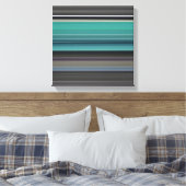 Abstracte #1: Blauwgroen en grijs Canvas Afdruk (Insitu (Slaapkamer))