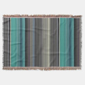 Abstracte #1: Blauwgroen en grijs Deken (Voorkant)