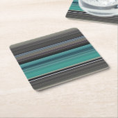 Abstracte #1: Blauwgroen en grijs Kartonnen Onderzetters (Schuin)