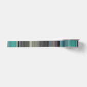 Abstracte #1: Blauwgroen en grijs Satijnen Lint (Voorkant)