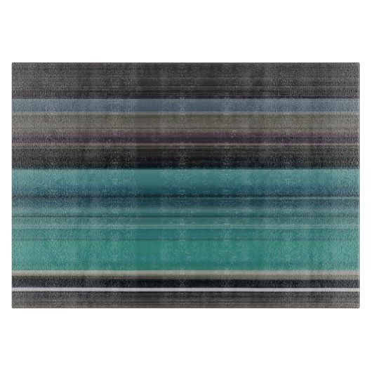 Abstracte #1: Blauwgroen en grijs Snijplank (Voorkant)
