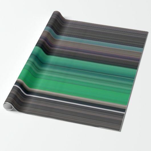 Abstracte #1: Groen en grijs Cadeaupapier (Uitgerold)