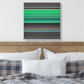 Abstracte #1: Groen en grijs Canvas Afdruk (Insitu (Slaapkamer))