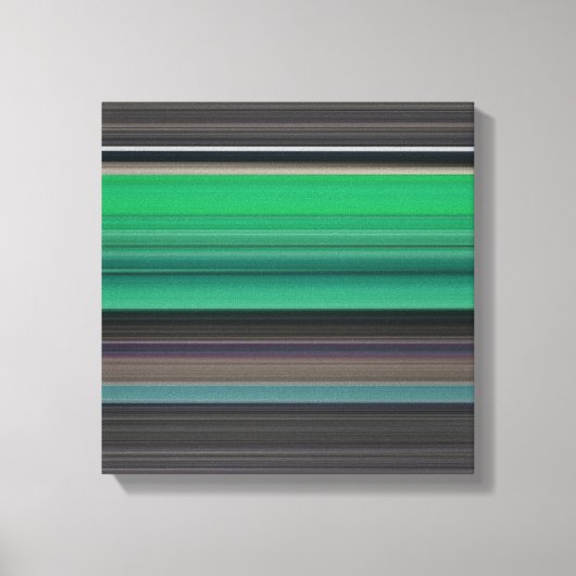 Abstracte #1: Groen en grijs Canvas Afdruk (Voorkant)