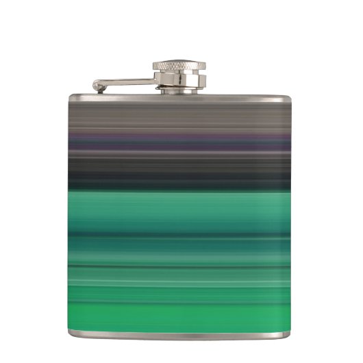 Abstracte #1: Groen en grijs Heupfles (Voorkant)