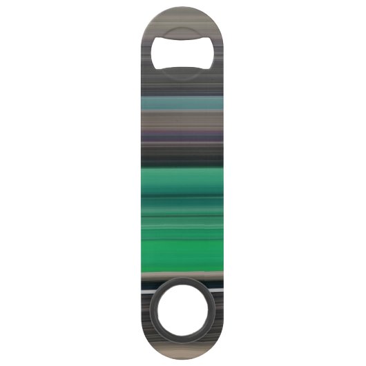 Abstracte #1: Groen en grijs Speed Flessenopener (Achterkant)