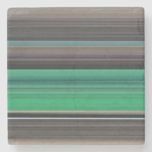 Abstracte #1: Groen en grijs Stenen Onderzetter (Voorkant)