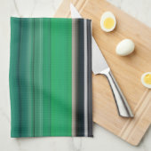 Abstracte #1: Groen en grijs Theedoek (Quarter Fold)