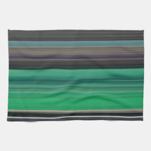 Abstracte #1: Groen en grijs Theedoek