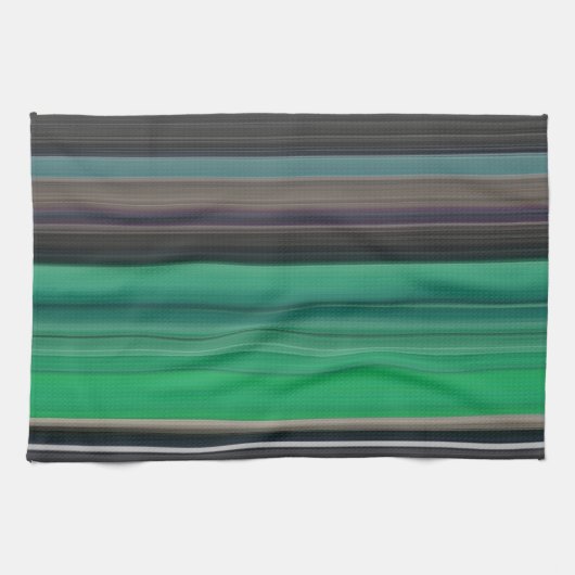 Abstracte #1: Groen en grijs Theedoek (Horizontaal)
