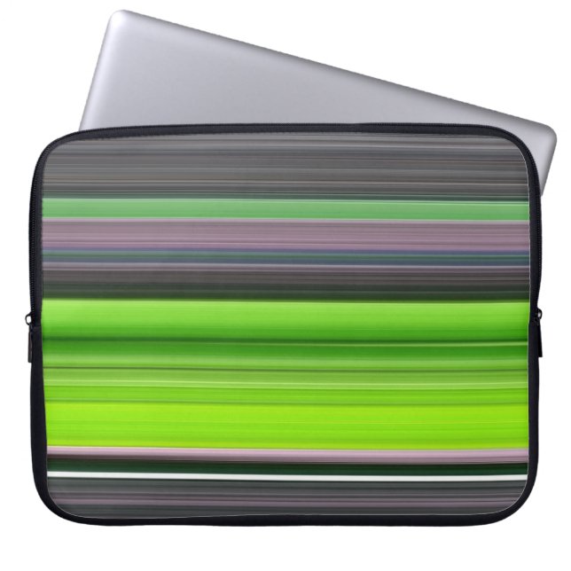 Abstracte #1: Limoen en grijs Laptop Sleeve (Voorkant)