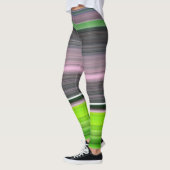 Abstracte #1: Limoen en grijs Leggings (Links)