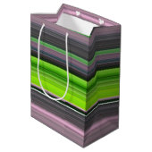 Abstracte #1: Limoen en grijs Medium Cadeauzakje (Achterkant Gekanteld)