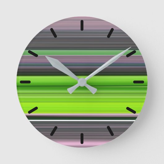 Abstracte #1: Limoen en grijs Ronde Klok (Voorkant)
