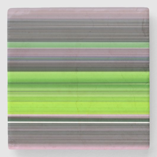 Abstracte #1: Limoen en grijs Stenen Onderzetter (Voorkant)