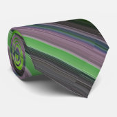 Abstracte #1: Limoen en grijs Stropdas (Opgerold)