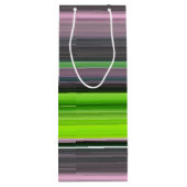 Abstracte #1: Limoen en grijs Wijn Cadeautas (Achterkant)