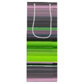 Abstracte #1: Limoen en grijs Wijn Cadeautas (Voorkant)
