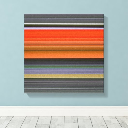 Abstracte #1: Oranje en grijs Canvas Afdruk (Insitu (Houten vloer))