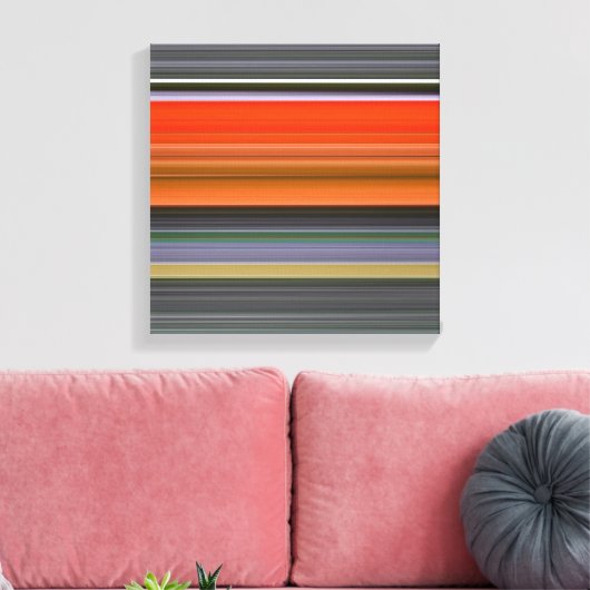 Abstracte #1: Oranje en grijs Canvas Afdruk (Insitu (Woonkamer))