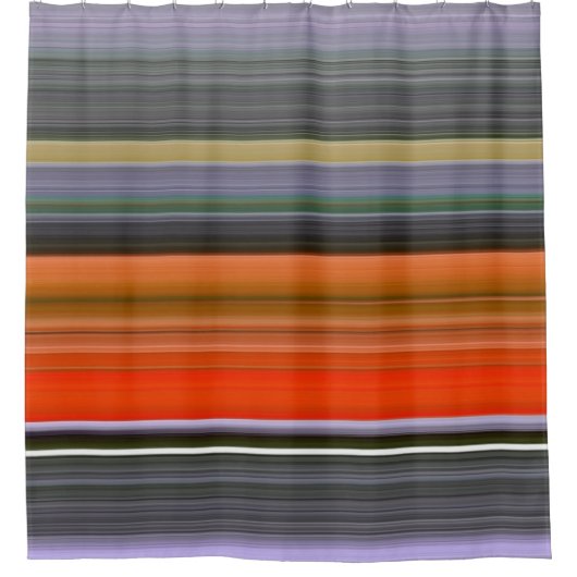 Abstracte #1: Oranje en grijs Douchegordijn (Voorkant)
