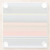 Abstracte #1: Oranje en grijs Glazen Onderzetter (Achterkant)