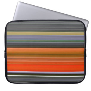 Abstracte #1: Oranje en grijs Laptop Sleeve