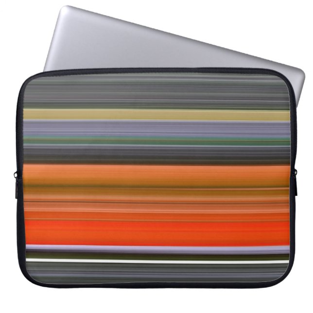 Abstracte #1: Oranje en grijs Laptop Sleeve (Voorkant)