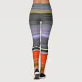 Abstracte #1: Oranje en grijs Leggings (Achterkant)