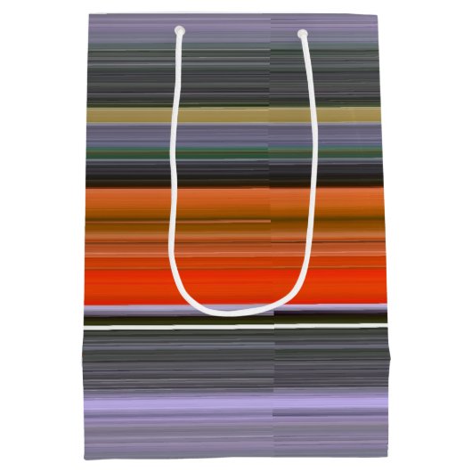 Abstracte #1: Oranje en grijs Medium Cadeauzakje (Achterkant)