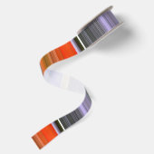 Abstracte #1: Oranje en grijs Satijnen Lint (Achterkant)