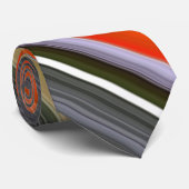 Abstracte #1: Oranje en grijs Stropdas (Opgerold)