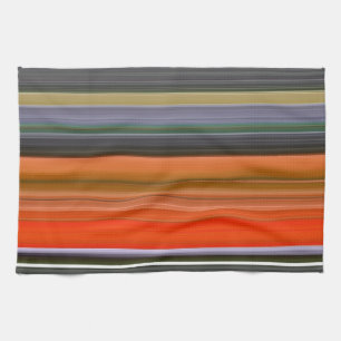 Abstracte #1: Oranje en grijs Theedoek