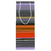 Abstracte #1: Oranje en grijs Wijn Cadeautas (Achterkant)