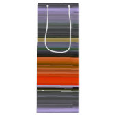 Abstracte #1: Oranje en grijs Wijn Cadeautas (Voorkant)