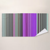 Abstracte #1: Paars en grijs Badhanddoek (Badhanddoek)