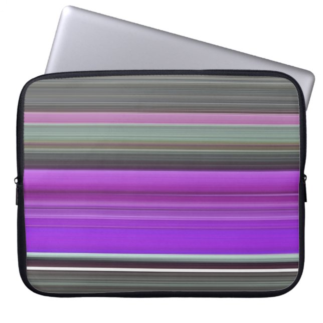 Abstracte #1: Paars en grijs Laptop Sleeve (Voorkant)