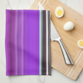 Abstracte #1: Paars en grijs Theedoek (Quarter Fold)
