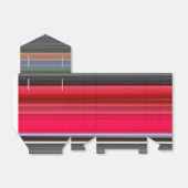 Abstracte #1: Rood en grijs Bedankdoosjes (Uitgevouwen)