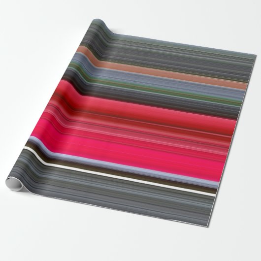 Abstracte #1: Rood en grijs Cadeaupapier (Uitgerold)
