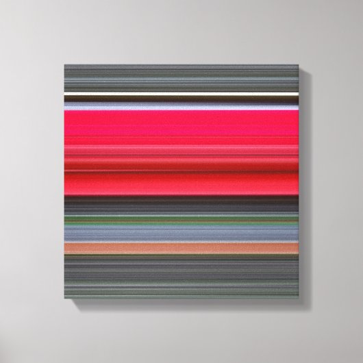 Abstracte #1: Rood en grijs Canvas Afdruk (Voorkant)